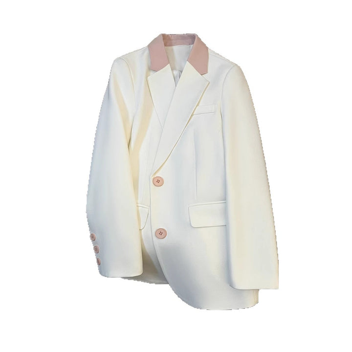 Dame moden blazer med kontrasterende krave Stilla