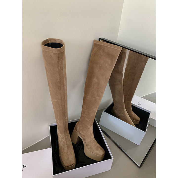 Femme Højhælede Stayup Suede Støvler Stilla