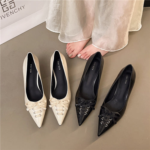 Dame elegante Slingback-pumps med fashionable snøre detaljer Stilla