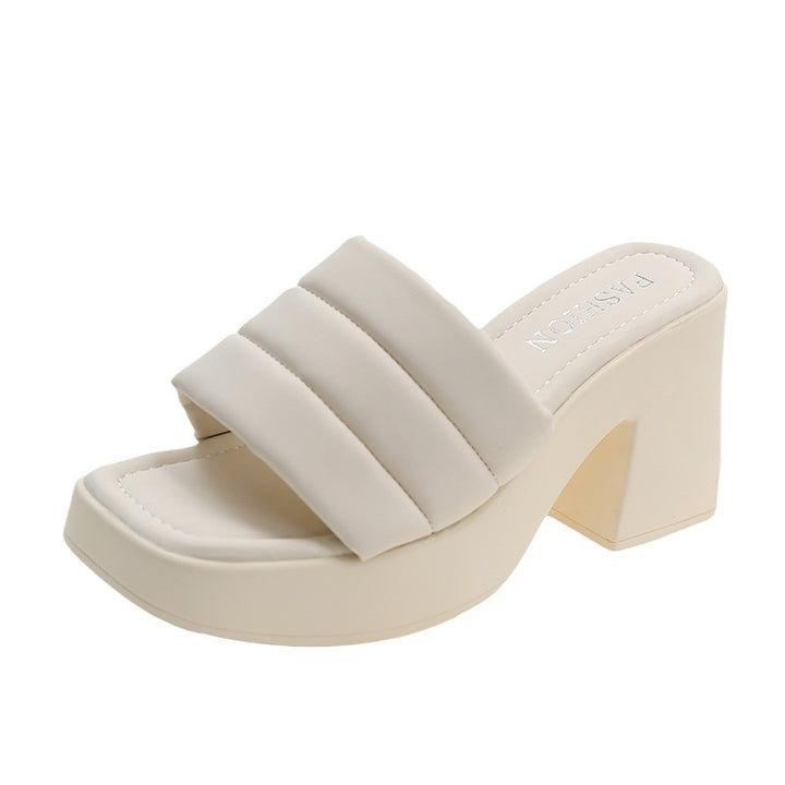 Dame Plateau-sandaler med bred rem og moderne blokhæl Stilla