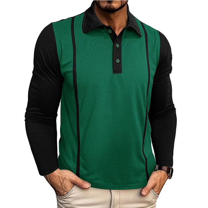 Herre Langærmet Polo T-shirt Stilla