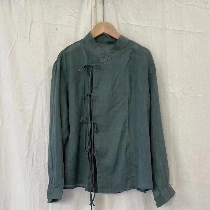 Femme Letvægts Sløjfe-Front Bluse Stilla