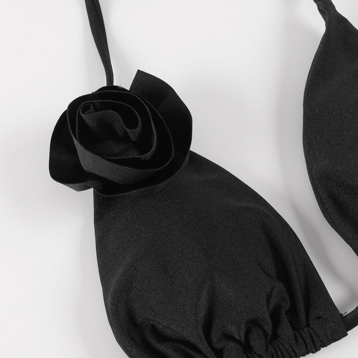 Dame Bikini-sæt med floral accent og raffineret snøring Stilla