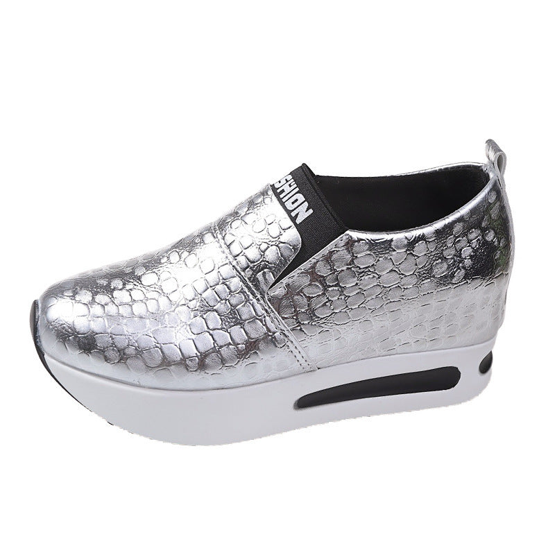 Dame Slip-On Sneakers med glitrende overmateriale og skridsikker sål Stilla