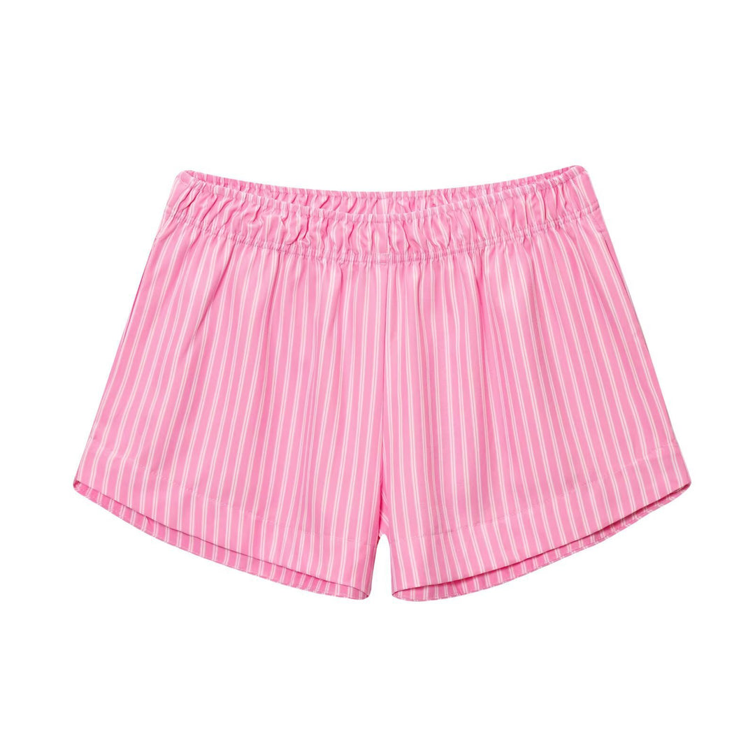 Dame natshorts med elastisk bånd og fint stribet mønster Stilla