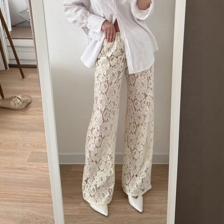 Dame elegante spidse bredde bukser Stilla