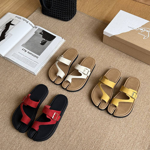 Femme Fritid Dobbelt-Tå Tåsplit Sandaler Stilla