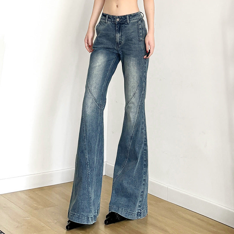 Dame flared jeans i individuel vintage-look med skandinavisk flair Skovae