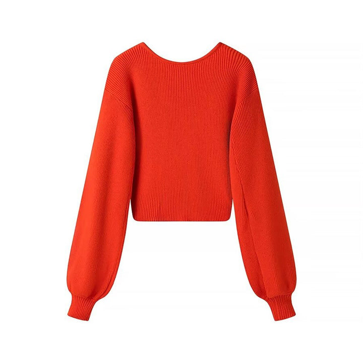 Femme Forkortet Strikket Pullover med Twist-Design Stilla