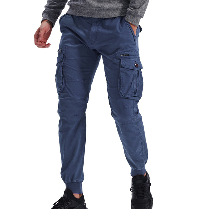 Herrer Utility Cargo-bukser med justerbare mansjetter Stilla