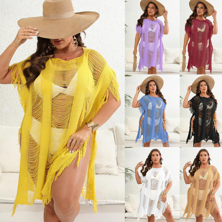 Dame Elegant Bohemian Frynse Strandovergang Stilla