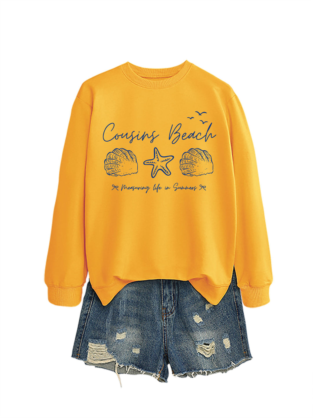 Kvinders sweatshirt med maritimt motiv og komfortabel pasform Stilla
