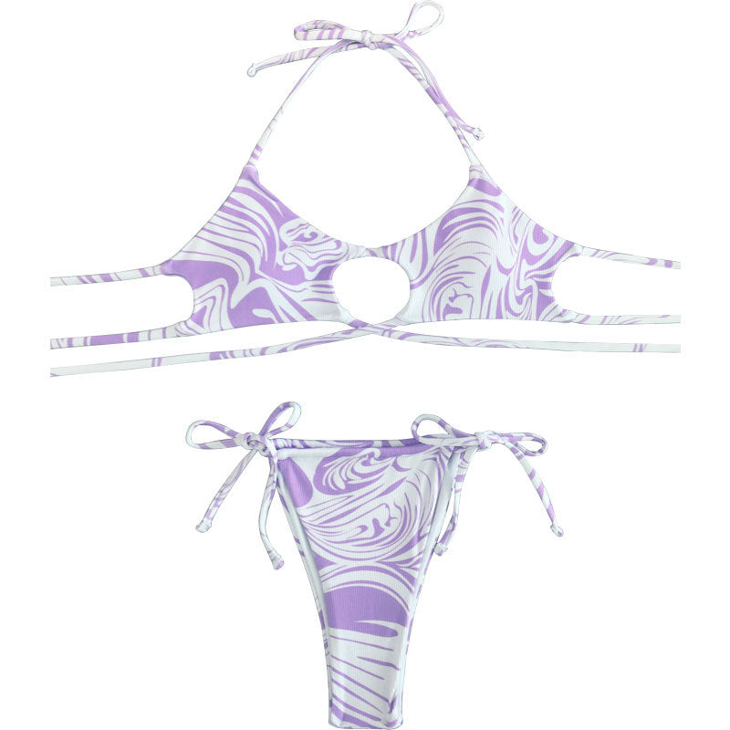 Dame Cut-Out Bikini med justerbare stropper Skovae