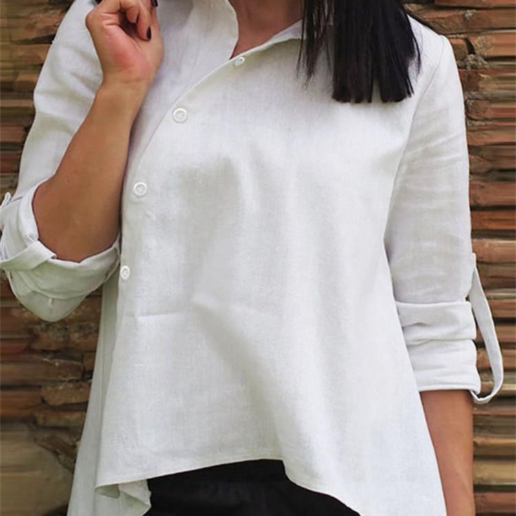 Damer afslappet bluse med asymmetrisk snit Stilla
