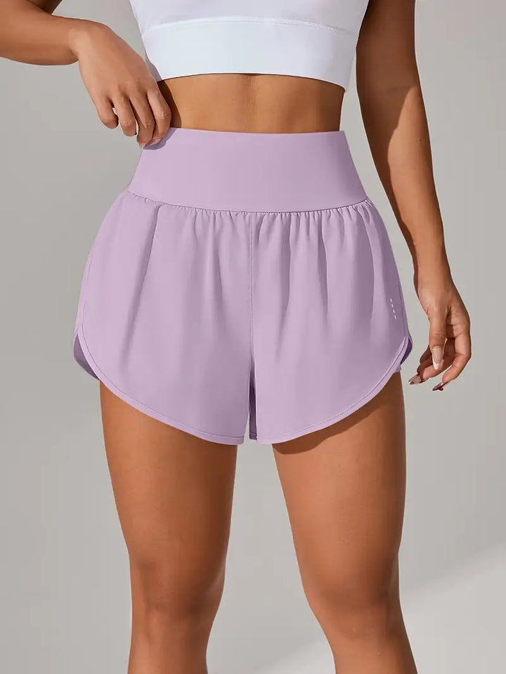 Dame Sporty Løbe shorts med strækbart liv og åndbare mesh-indsæt Stilla