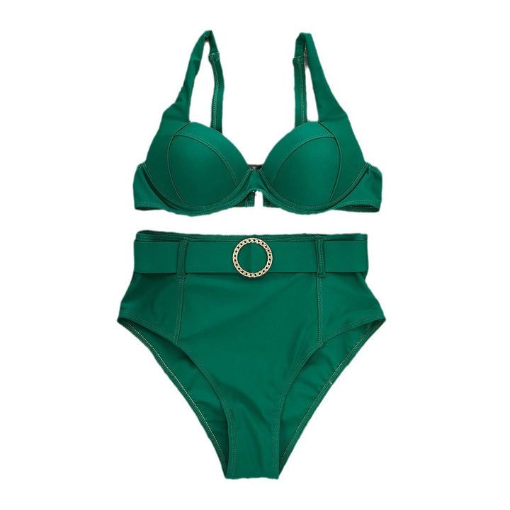 Dame bikini-sæt med elegant bustier-top og højtaljede trusser Stilla