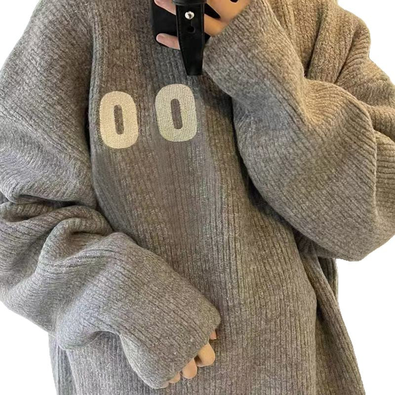 Kvinders Oversized Strik Sweater med Rib Struktur Stilla