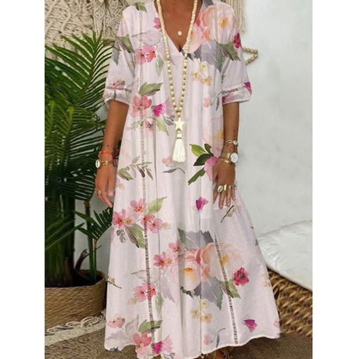 Dame maxikjole med blomsterede mønstre Stilla