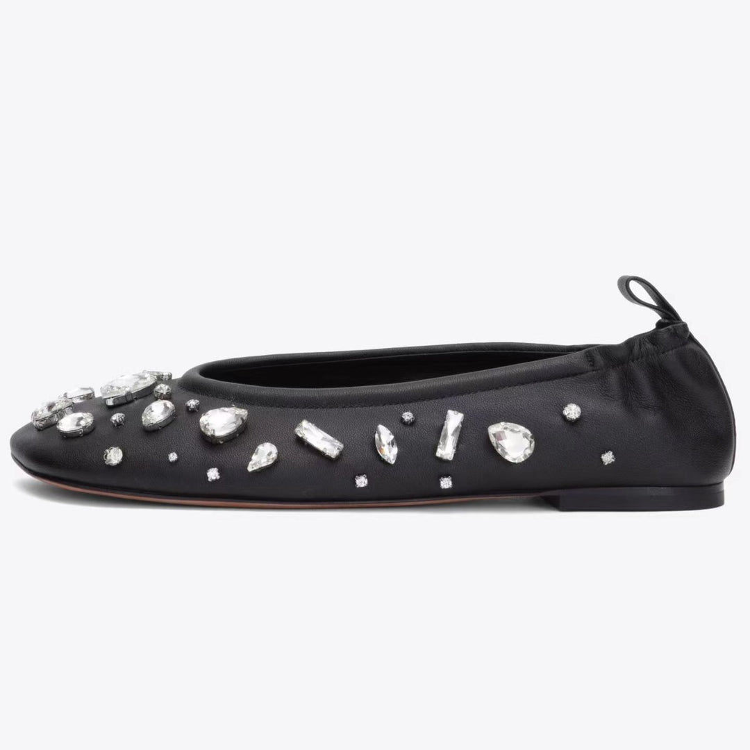 Femme med strass dekorerede ballerinaer Stilla