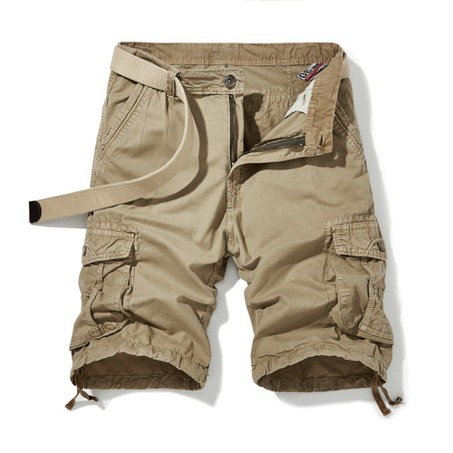 Herre cargo-shorts med justerbart bælte og flere sidelommer Stilla