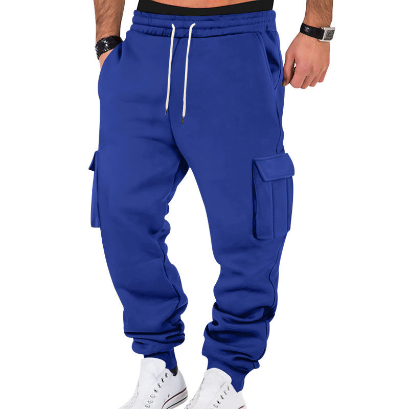 Herrer Cargo-Joggingbukser med elastisk bånd og praktiske sidelommer Stilla