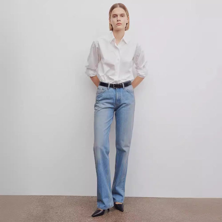Damer højtaljede, brede jeans Stilla