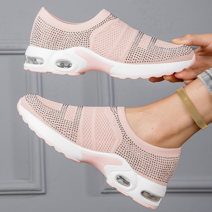 Dame Fritid Åndbare Strik Sneakers med Luftvendingsteknologi Stilla