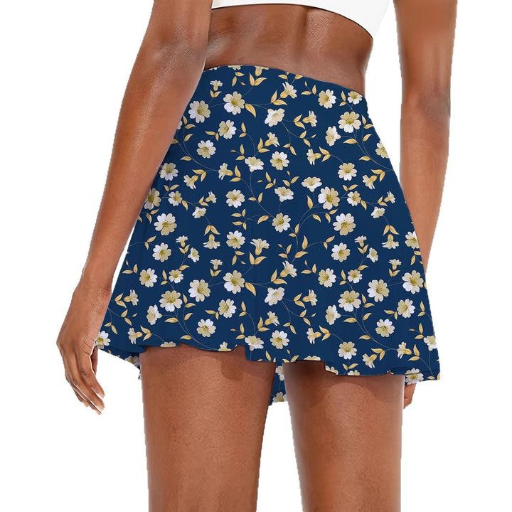 Dame Blomstret Mini Nederdel Stilla