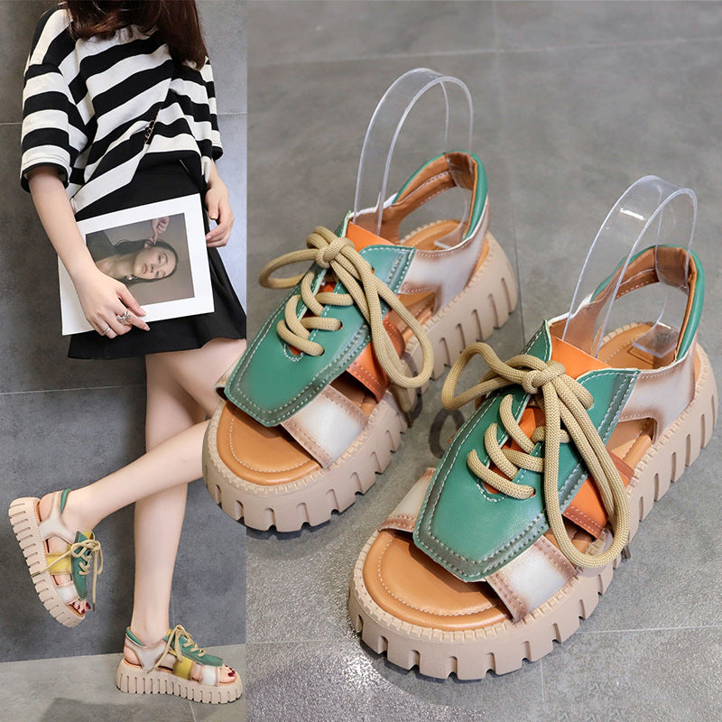 Femme Sporty Casual Platform Sandaler Stilla