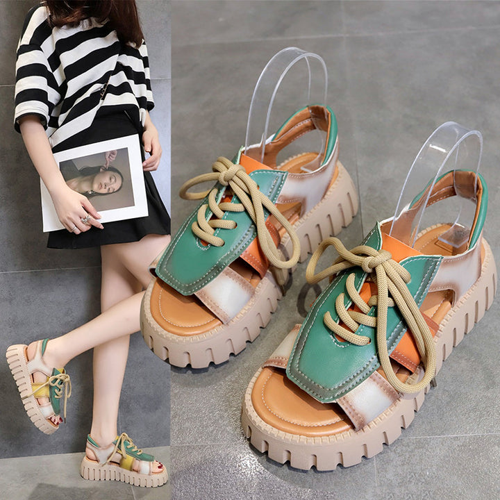 Femme Sporty Casual Platform Sandaler Stilla