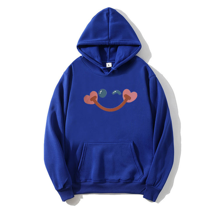Kvinders hoodie med glad smiley-design Skovae