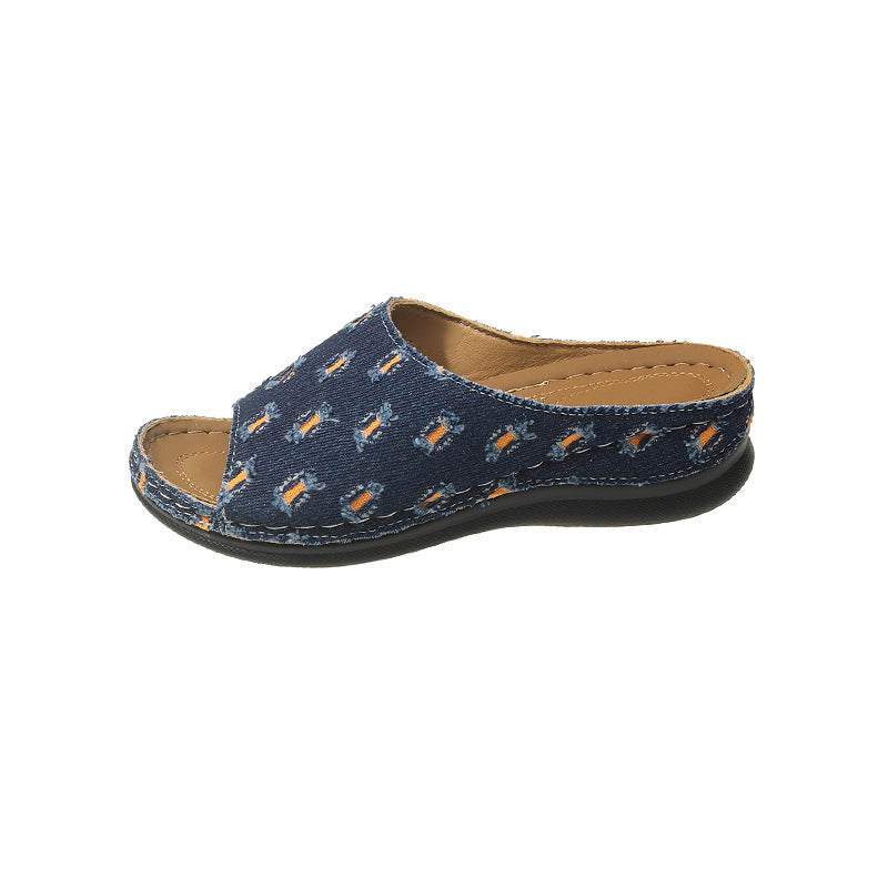 Dame Clogsandaler med moderne mønster og fleksibel fodseng Stilla