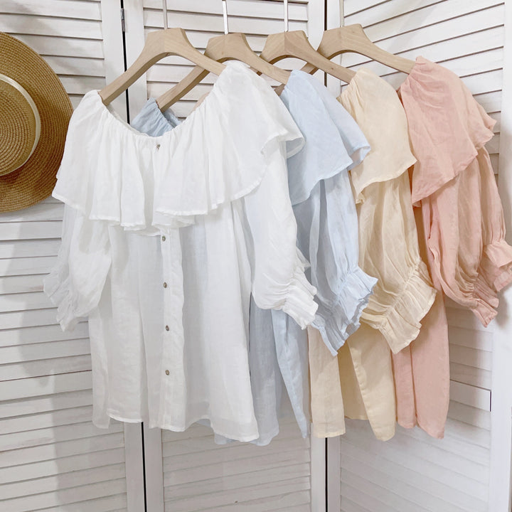 Femme Off-the-Shoulder Ruffle Bluse Stilla