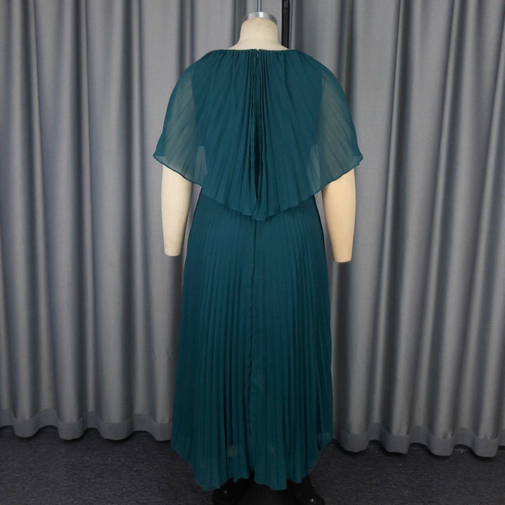 Damer Plisseret Maxikjole med elegante Draperinger Skovae