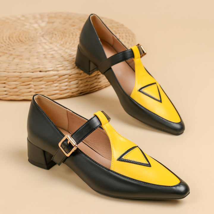 Dame Elegant og moderigtige Slingback Ballerinas med geometrisk design Stilla