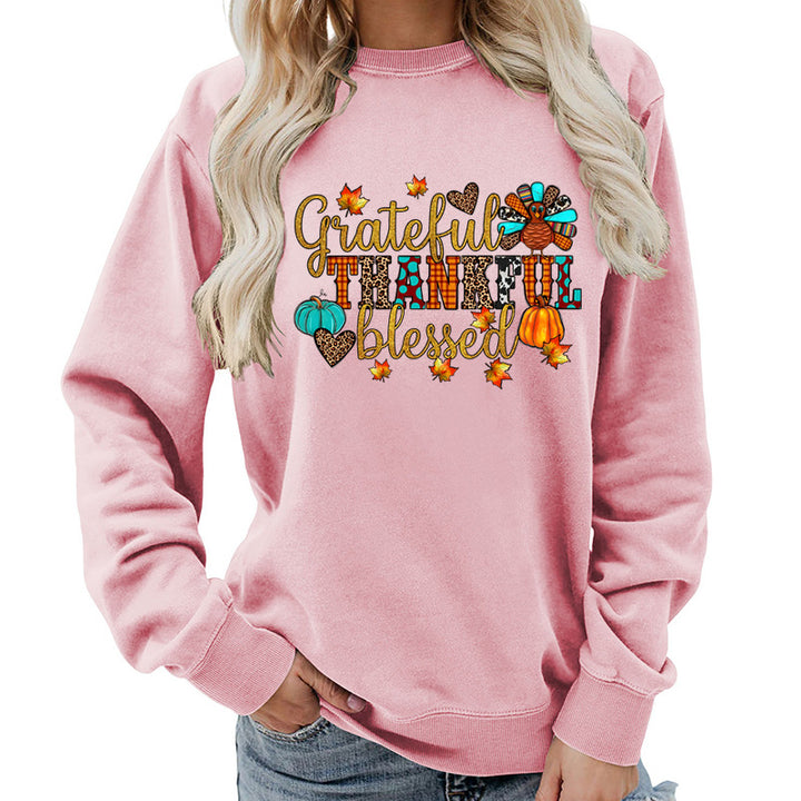 Kvinders sweatshirt med efterårstak motiv Stilla