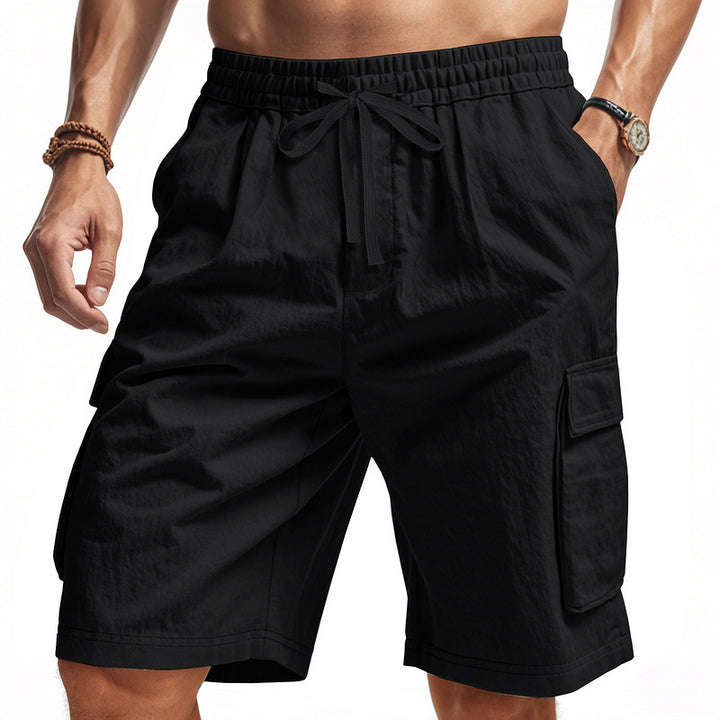 Herrer Cargo-short med elastisk talje og alsidige lommer Stilla