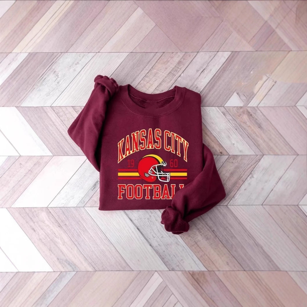 Kvinder Oversized Sweatshirt med nostalgisk fodboldmotiv Skovae