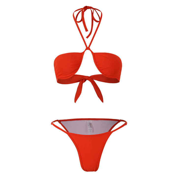 Dame Bikini-sæt med elegant bandeau-overdel og justerbar trusse Stilla