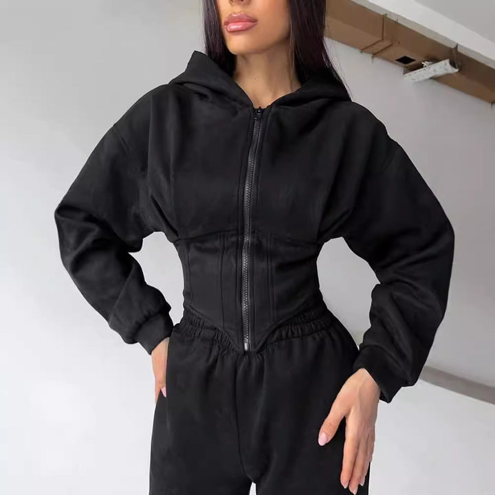 Dame moderat jumpsuit med tætsiddende design og innovativ lynlås Stilla