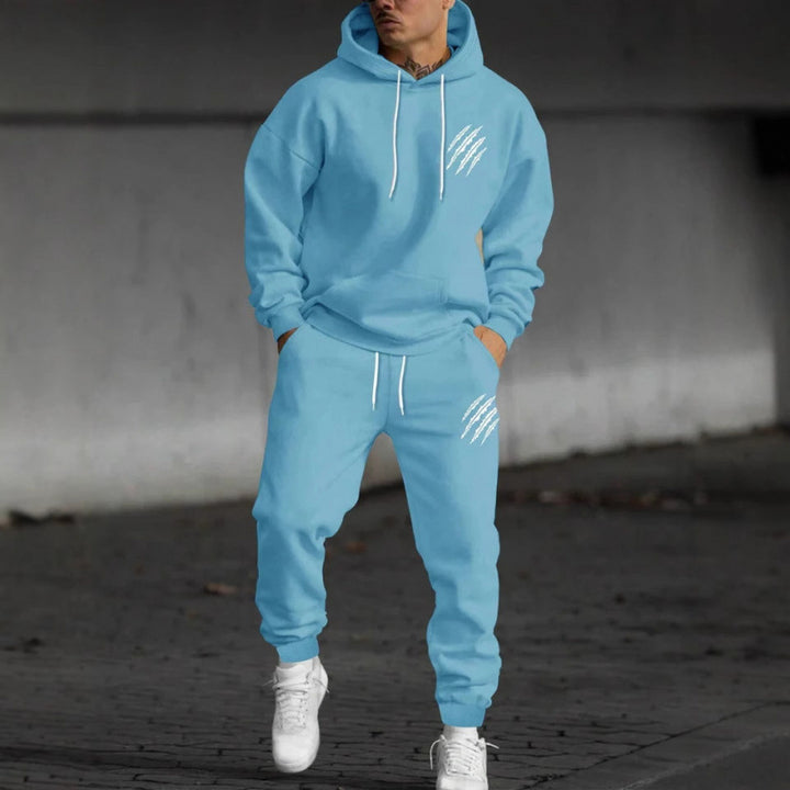 Herre tracksuit med moderne grafisk design og praktiske lommer Skovae