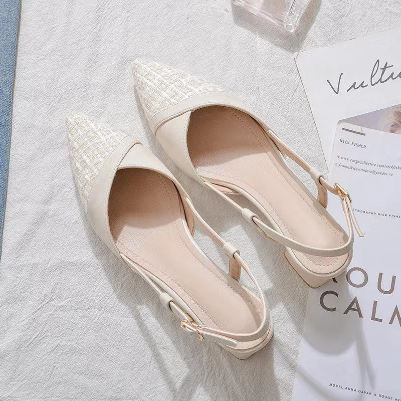 Dame Slingback-pumps med elegant spids-design og komfortabel rem Stilla