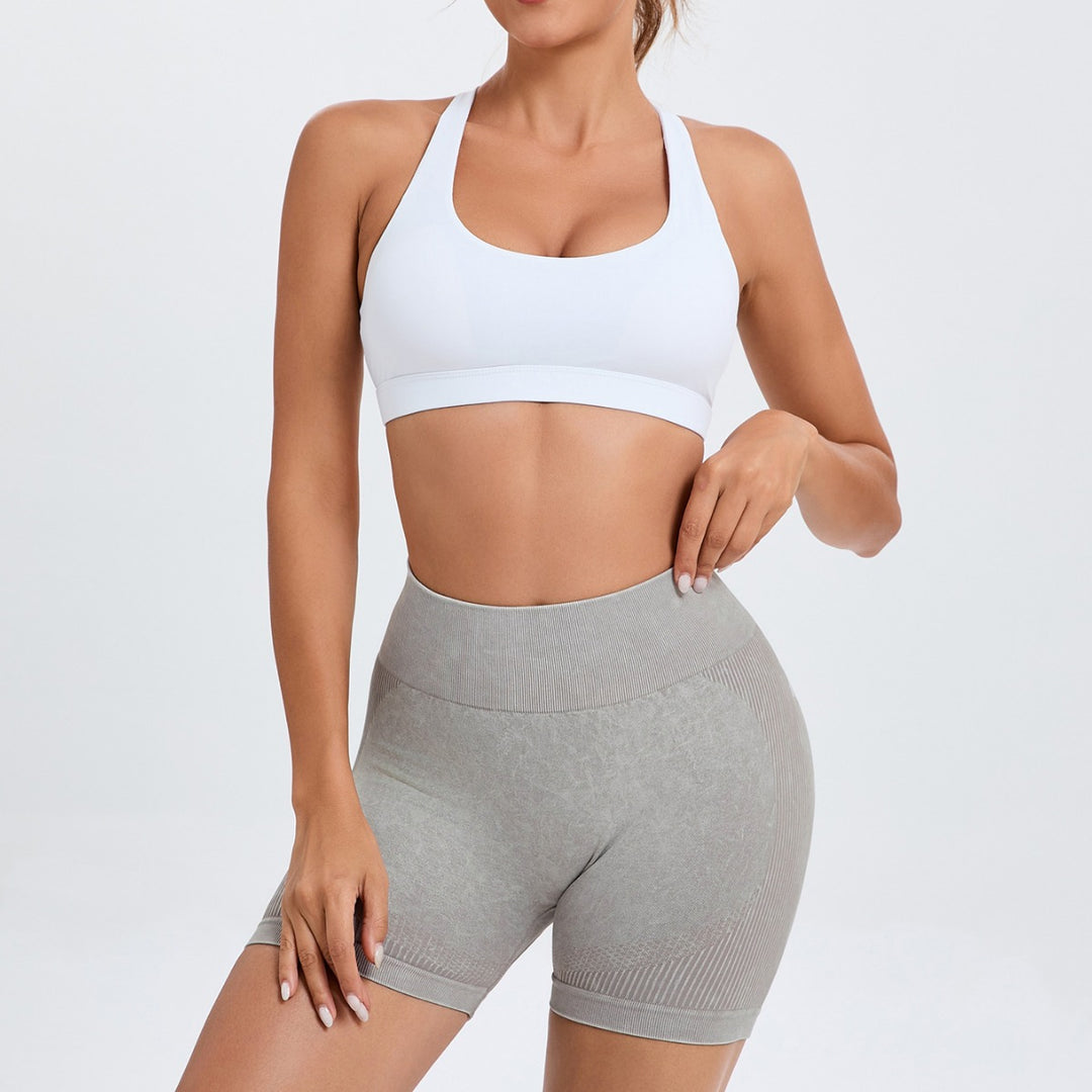 Dame sportshorts med høj talje og åndbart materiale Stilla