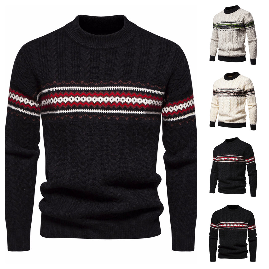 Herrer Kabelstrik Høj-Hals Pullover Stilla