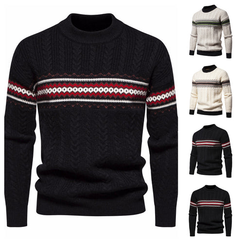Herrer Kabelstrik Høj-Hals Pullover Stilla
