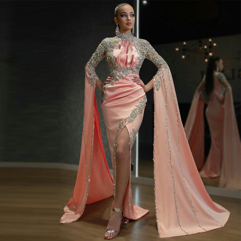 Dame Elegant aftenkjole med glitrende spids accenter og flydende nederdel Stilla