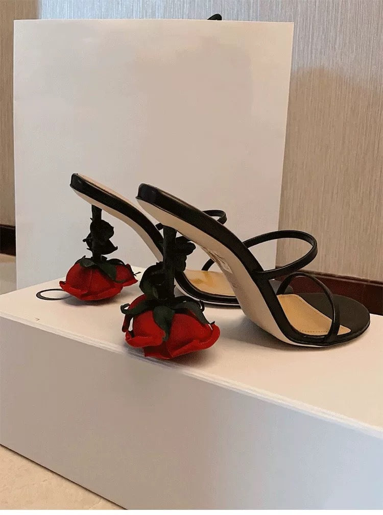 Dame Flip-Flops med stilfulde neglelak-hæle Stilla