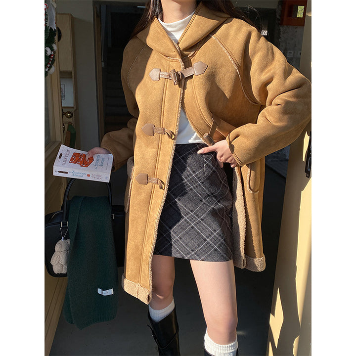 Kvinders fashionable parka jakke med praktisk trykknaplukning Stilla