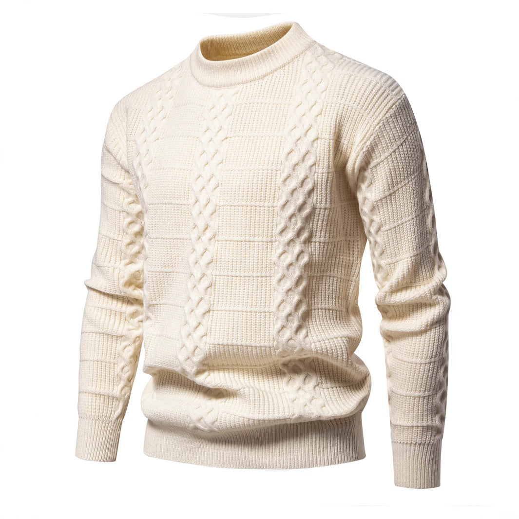 Herre Struktureret Kabelstrik Pullover Sweater Stilla 1749703919