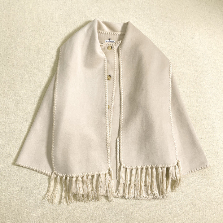 Kvinders elegante og alsidige uld poncho Stilla